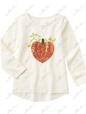 Gymboree Vintage Happy Harvest Fall/Halloween Pumpkin Tee Size 7